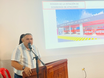 Construcción del Cuerpo de Bomberos Atacames.